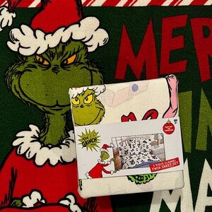 New The Grinch Dr Seuss 3 Pc Flannel Sheet Set